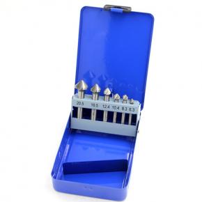 6pcs countersink set in steel box, 90 degree, HSS4241